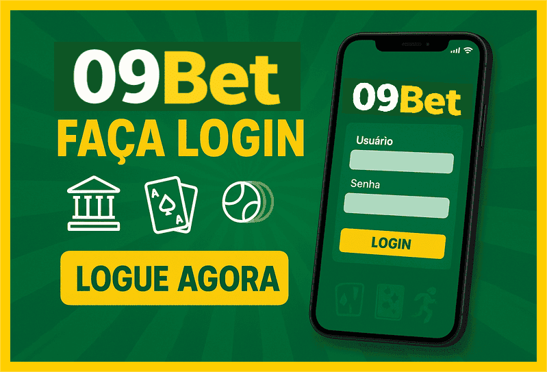 Imagem destacando login seguro na 09BET para novos usuários